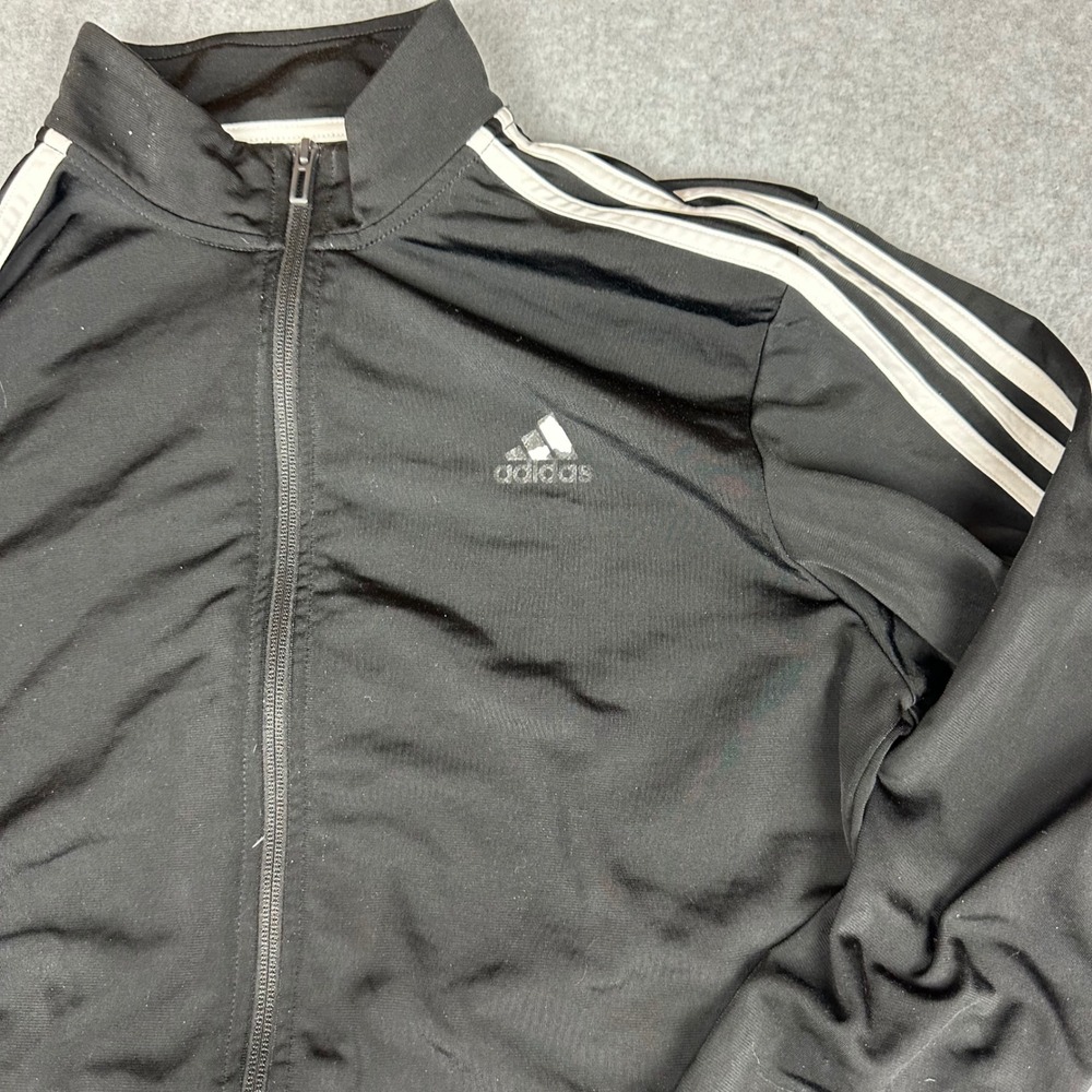 Adidas‎ Primegreen Mens Track Jacket Black White Stripes Full Zip H46099 Size M